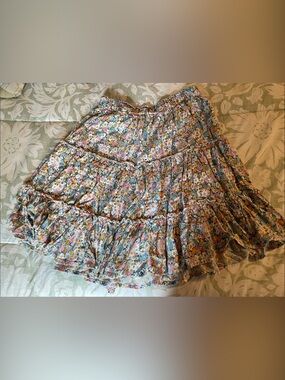 Cynthia Rowley Pastel Floral Tiered Mini Skirt